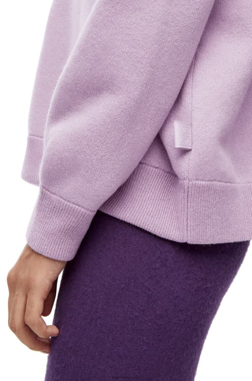 Loewe kaşmir yuvarlak yakalı büyük beden kazak 026001000 kadınlar lavanta