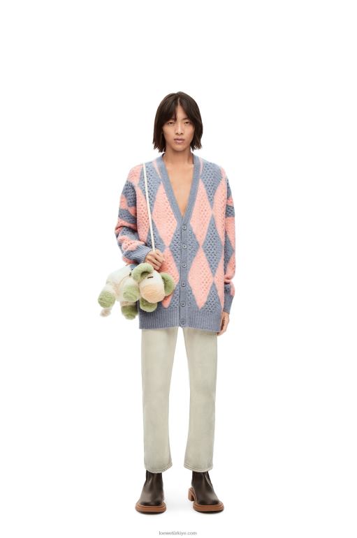 Loewe pırlantalı yün hırka 026001028 kadınlar somon balığı