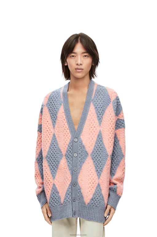 Loewe pırlantalı yün hırka 026001028 kadınlar somon balığı