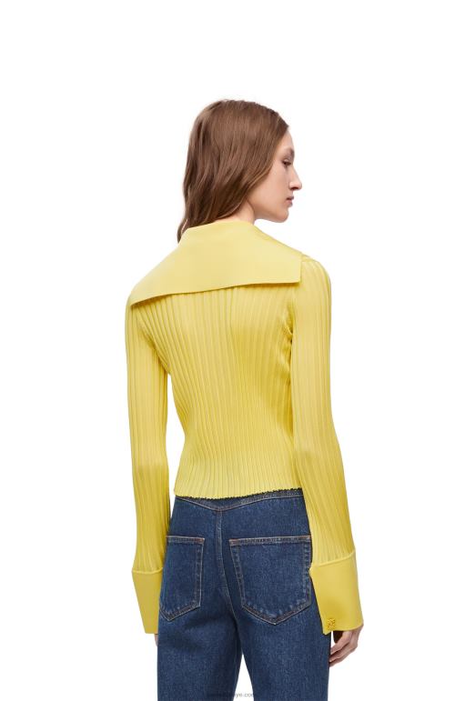 Loewe viskon hırka 02600849 kadınlar asit sarısı