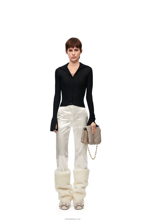 Loewe viskon hırka 02600851 kadınlar siyah