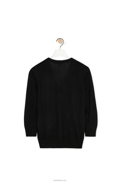 Loewe yün anagram hırka 02600983 kadınlar siyah
