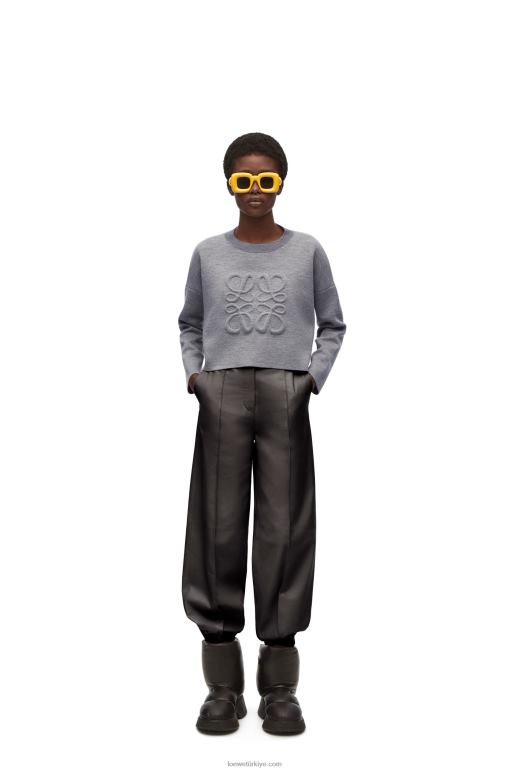 Loewe yün anagram kazak 026001005 kadınlar açık gri