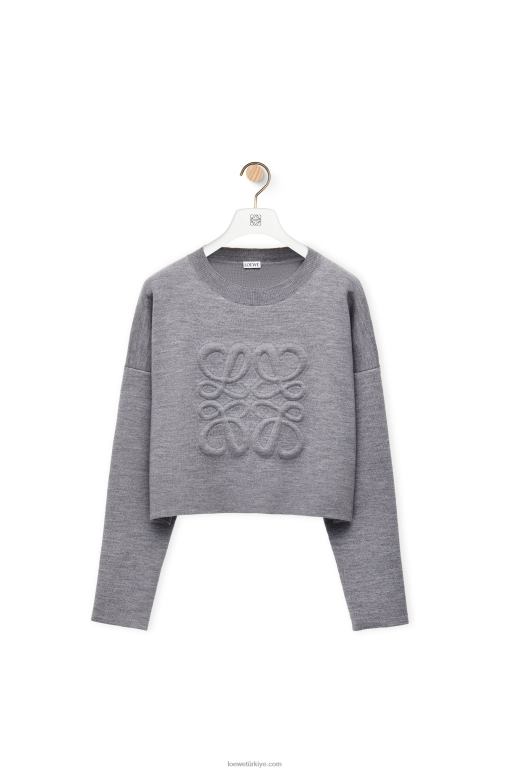 Loewe yün anagram kazak 026001005 kadınlar açık gri