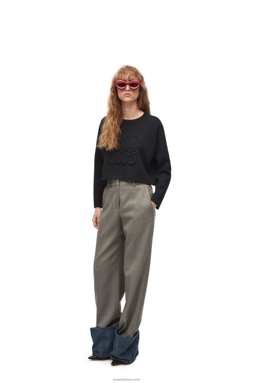 Loewe yün anagram kazak 026001021 kadınlar siyah