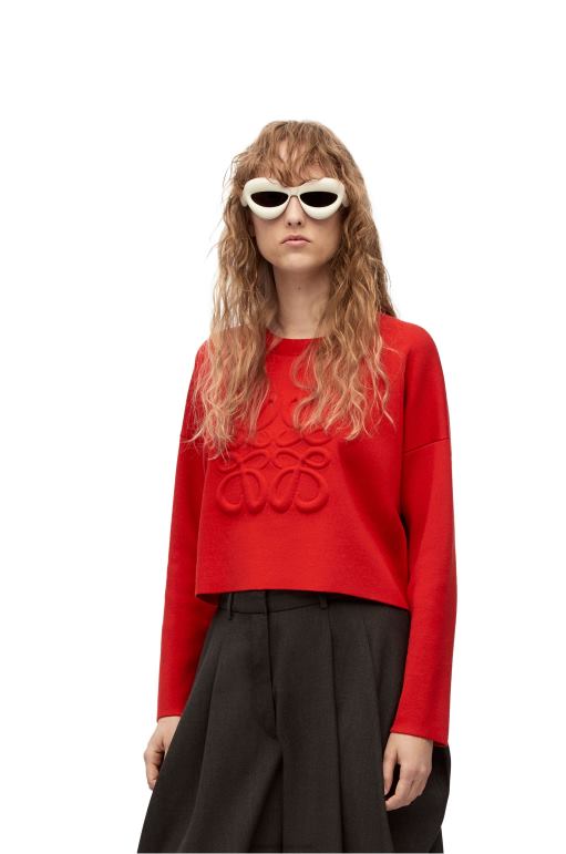 Loewe yün anagram kazak 026001022 kadınlar kırmızı
