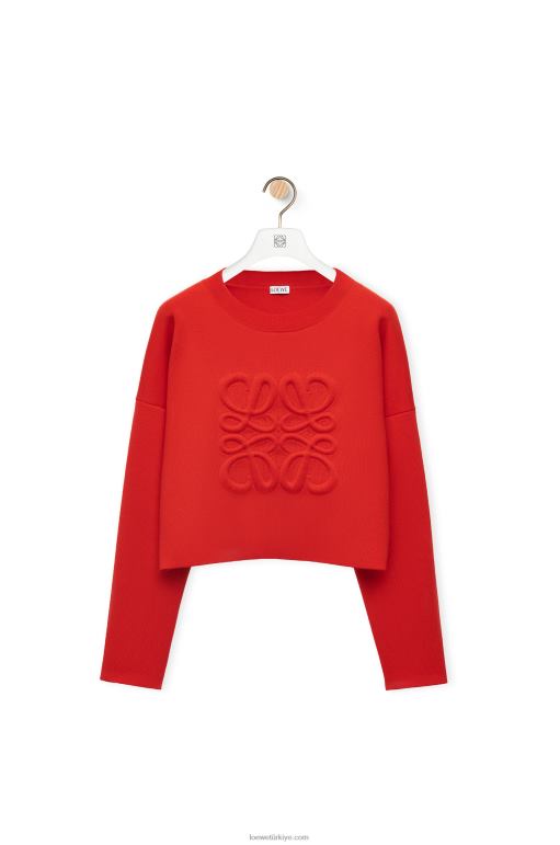 Loewe yün anagram kazak 026001022 kadınlar kırmızı