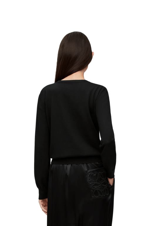 Loewe yün çekicilik hırka 02600960 kadınlar siyah
